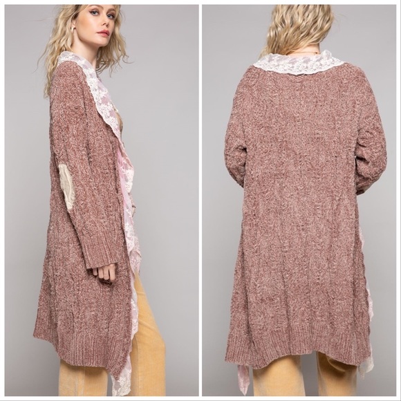 POL The Madrid Luxury Lace Chenille Duster - Picture 6 of 9